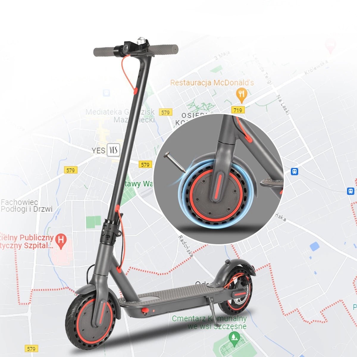 350W Adult Electric Scooter 36V 10.4Ah Escooter Kick Scooter