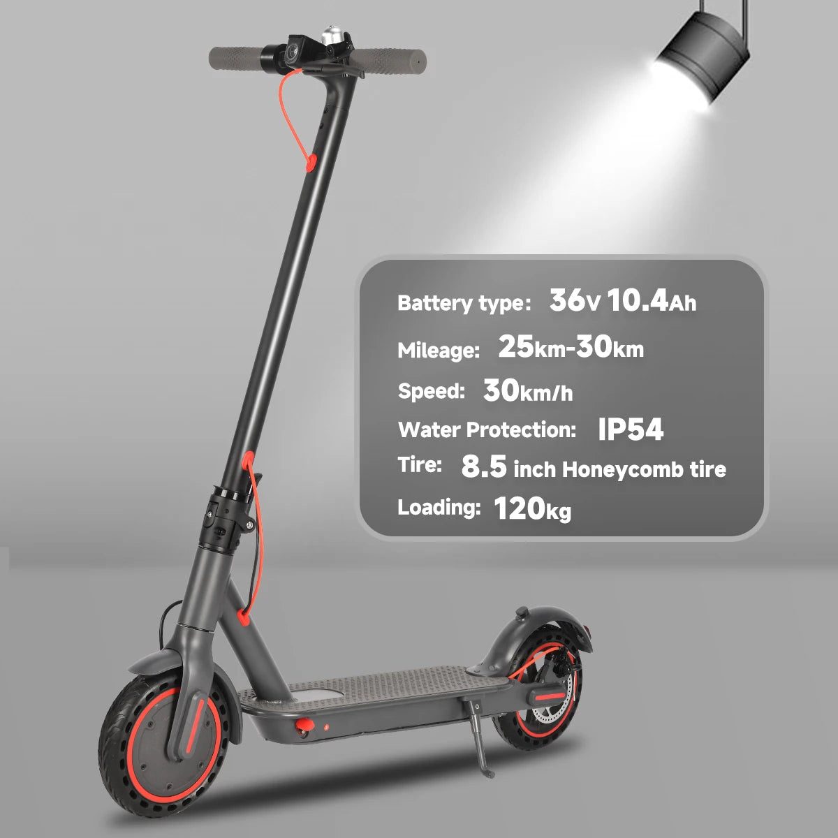 350W Adult Electric Scooter 36V 10.4Ah Escooter Kick Scooter
