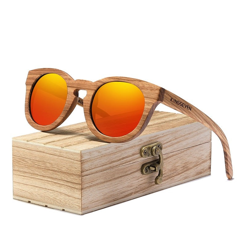 Natural Wood Full Frame 100% Handmade Polarized Sunglasses