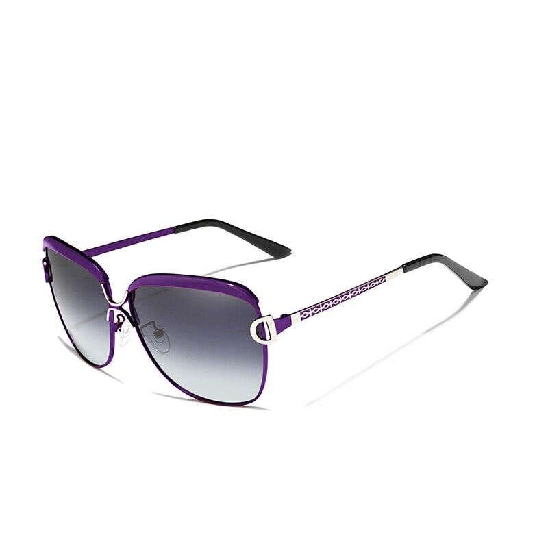 Women Gradient Polarized Lens Round Butterfly sunglasses