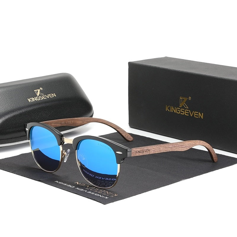 Handmade Black Walnut Wooden Polarized UV400 Sunglasses