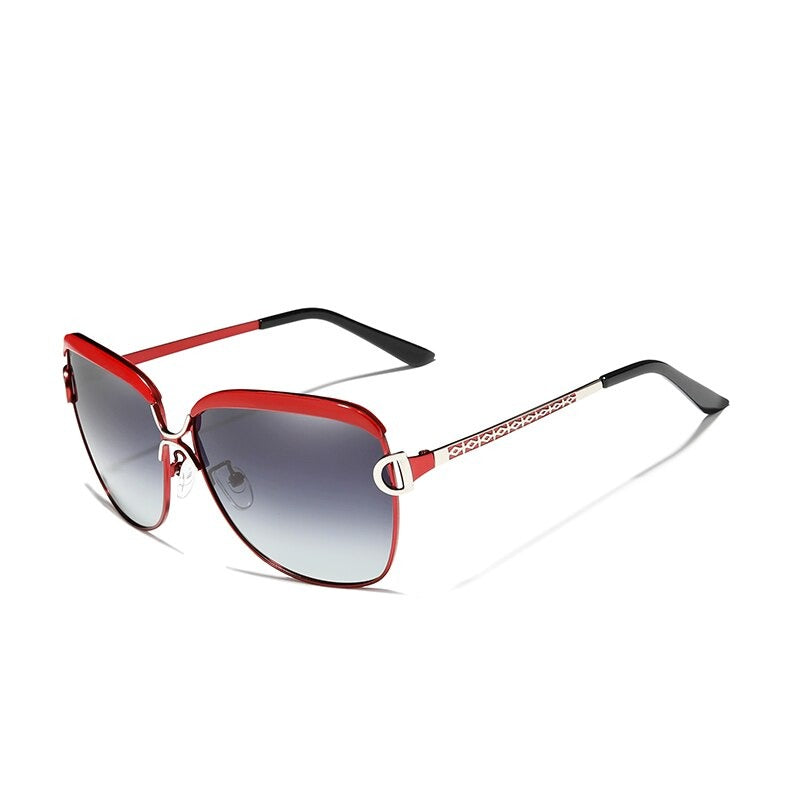 Women Gradient Polarized Lens Round Butterfly sunglasses