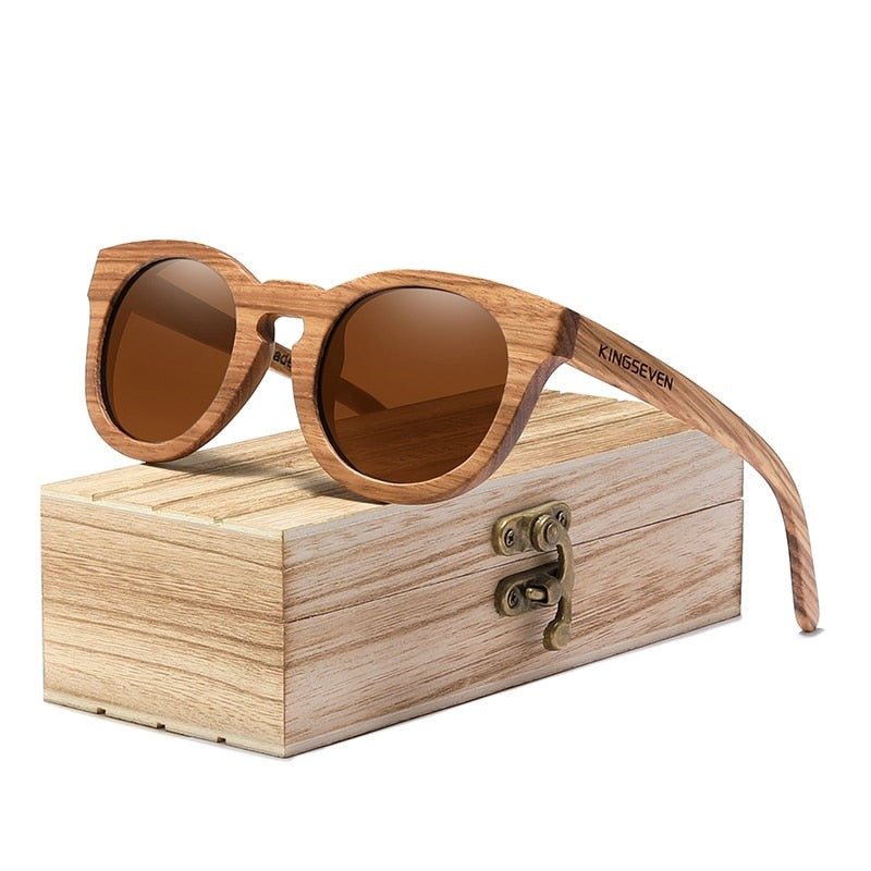 Natural Wood Full Frame 100% Handmade Polarized Sunglasses