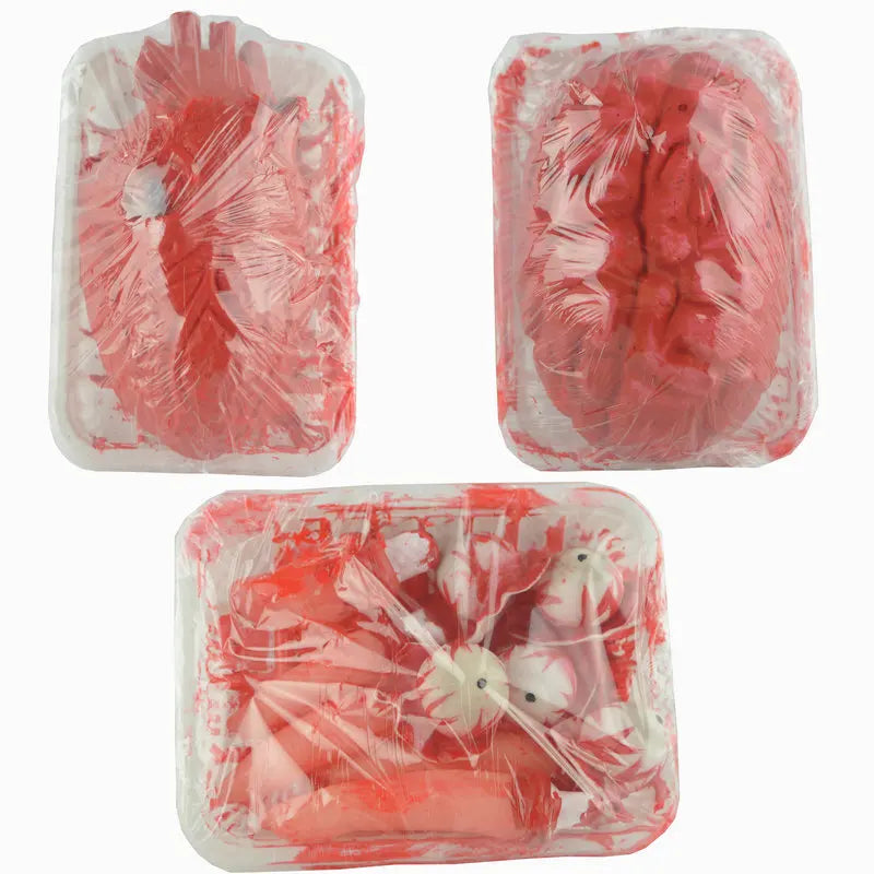 Horror Halloween Decoration Props Artificial Heart Tricky Brain Severed Finger Eyeball