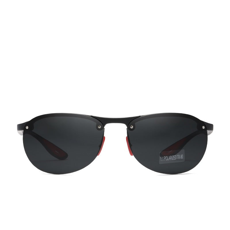 Rimless Oval Polarized TAC Polarization Lenses Men Sunglasses