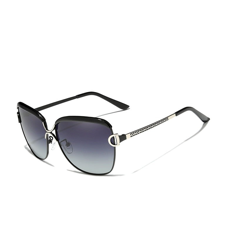 Women Gradient Polarized Lens Round Butterfly sunglasses