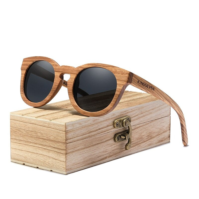 Natural Wood Full Frame 100% Handmade Polarized Sunglasses