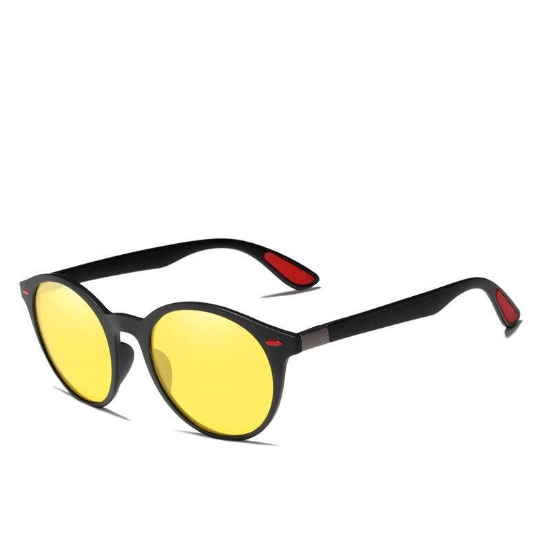 Vintage Polarized Oval Frame Unisex Night Vision Sunglasses
