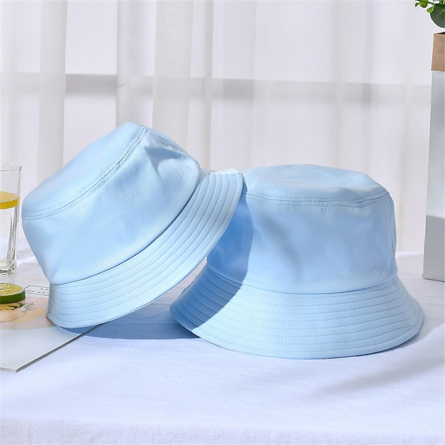 Unisex Cotton Bucket Hats Summer Sunscreen Panama Outdoor Fisherman Hat