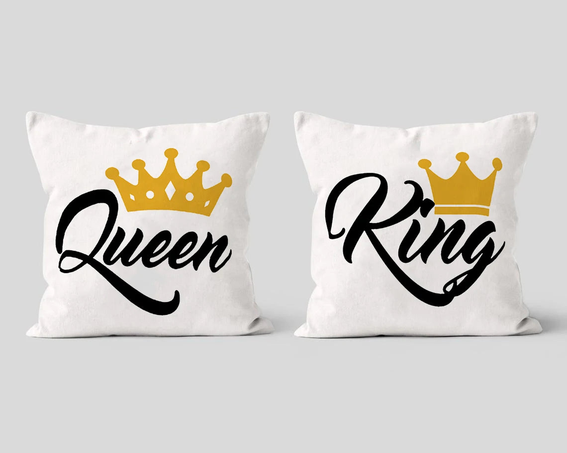 king &Queen pillow Personalized Decorative couple love pillowcase For Sofa
