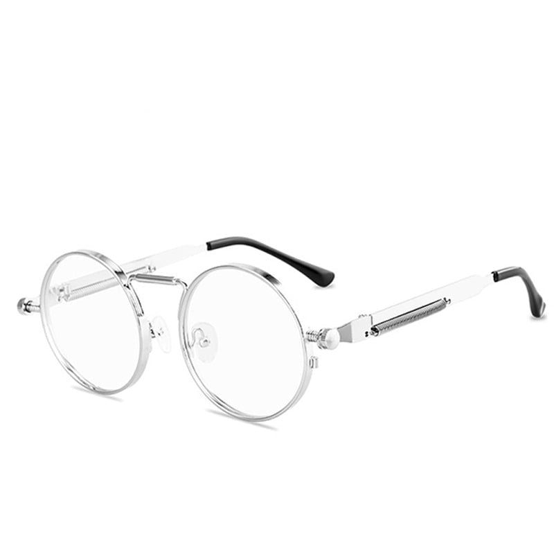 Vintage Punk Style Retro Round Metal Frame UV400 Sunglasses