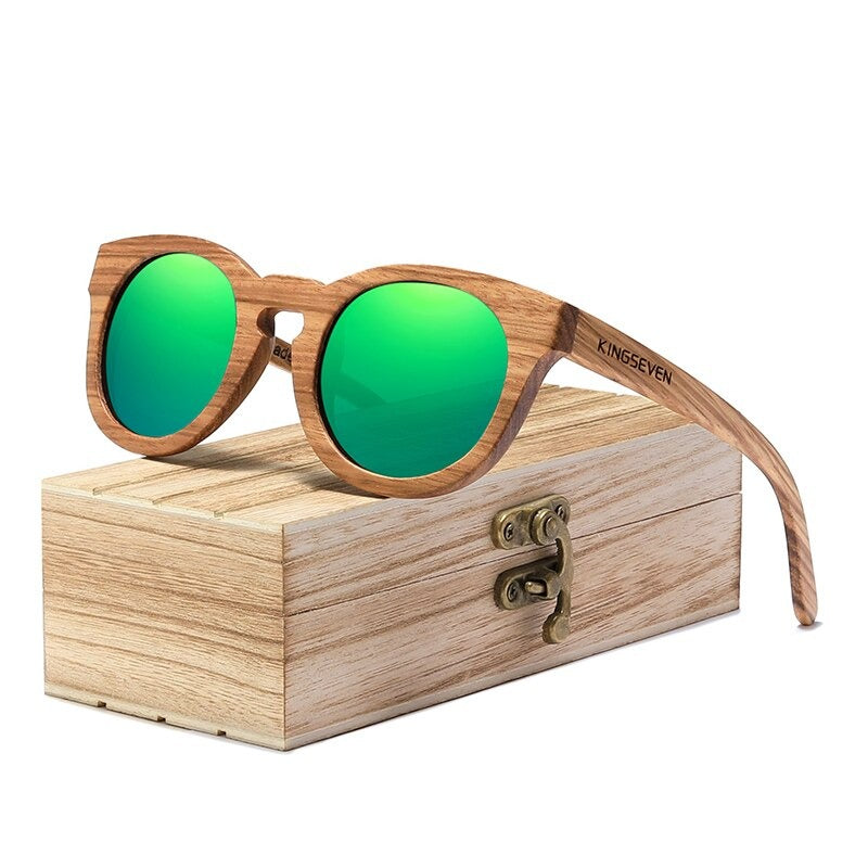 Natural Wood Full Frame 100% Handmade Polarized Sunglasses