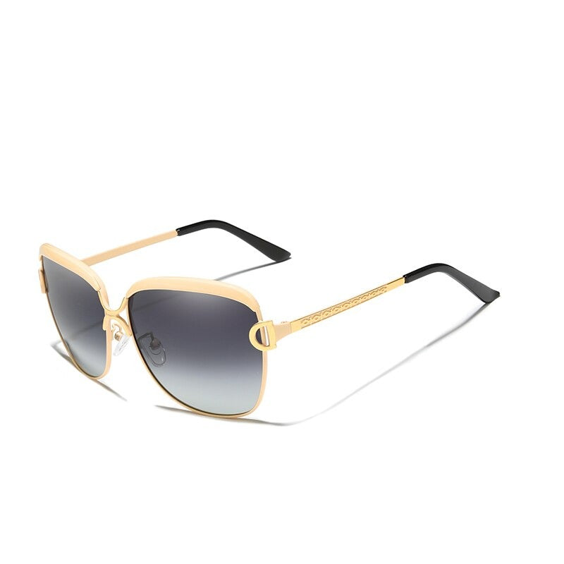 Women Gradient Polarized Lens Round Butterfly sunglasses