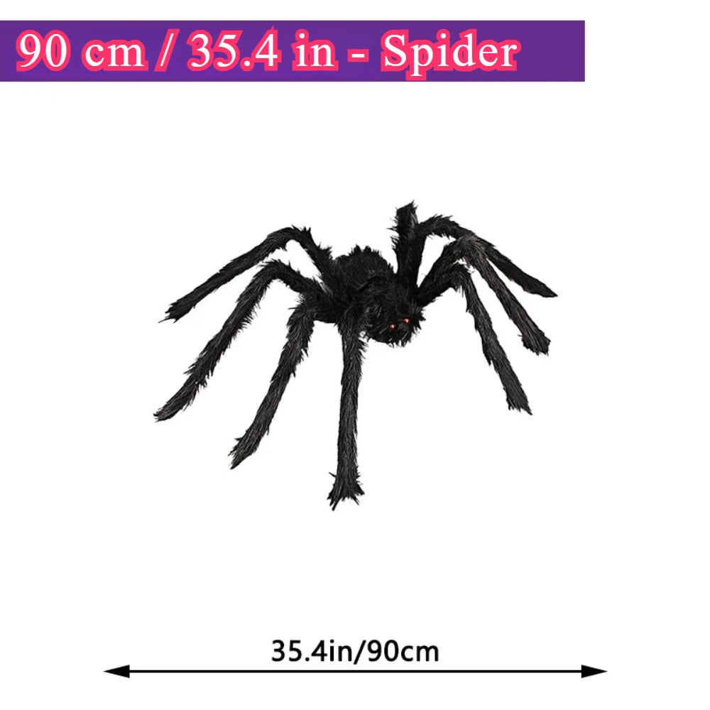 200cm Halloween Spiders Outdoor Decoration Halloween Plush Spiders Giant Spider