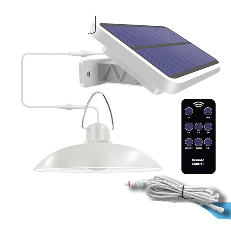 Waterproof Double Head Solar Pendant Light Outdoor Indoor Solar Lamp