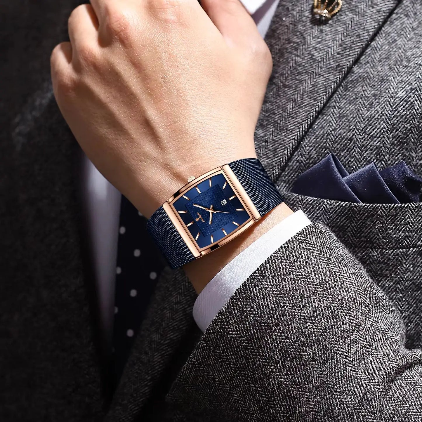 POEDAGAR Luxury Men Watch Date Waterproof Luminous Man Wristwatch