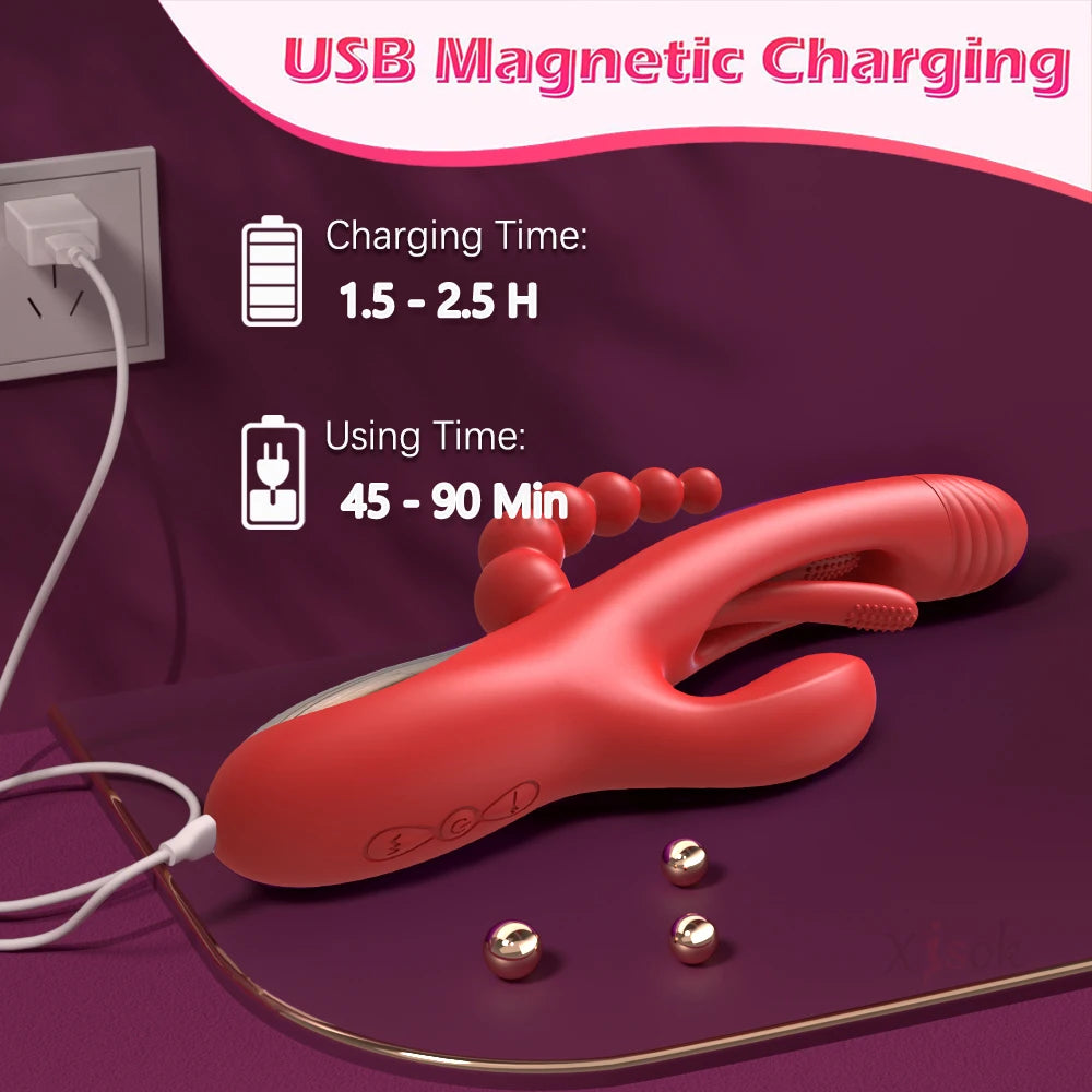 3 in 1 Tapping Flapping Vibrator for Women Clitoris Clit Sucker Stimulator Sex Toy