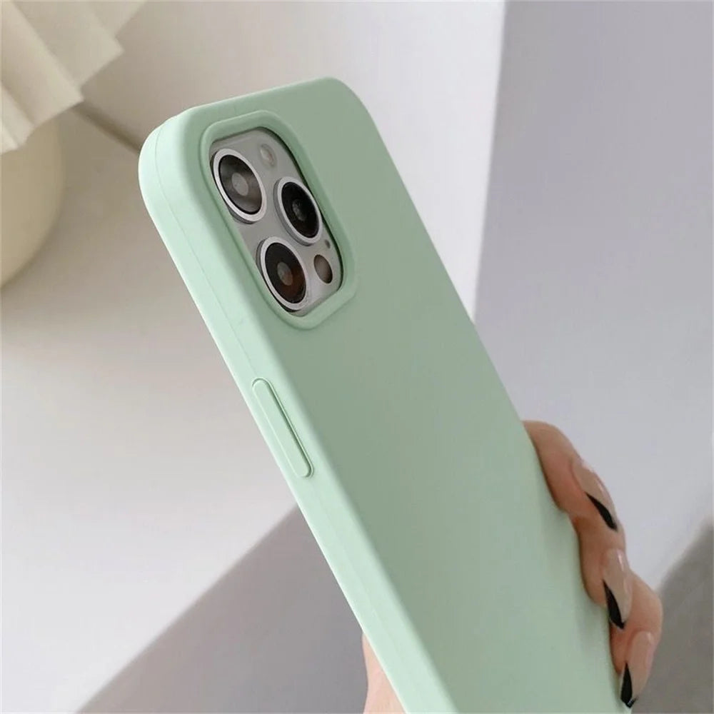 Luxury Original Silicone Case for Apple iPhone 16 15 14 Plus Official Cases