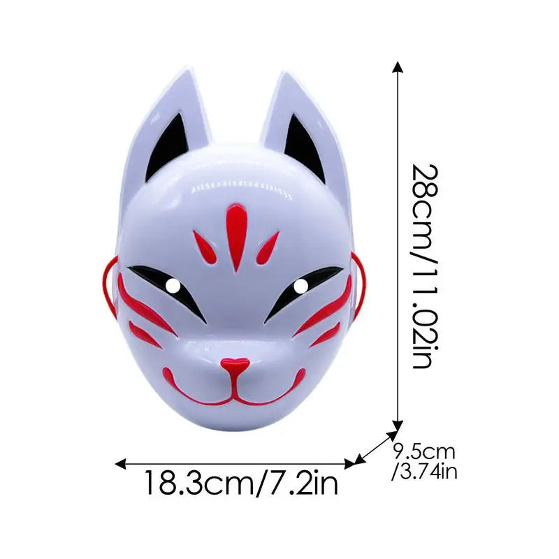 Halloween FoxMask Lightweight Cosplay Animal Face Cover Hair Accessory