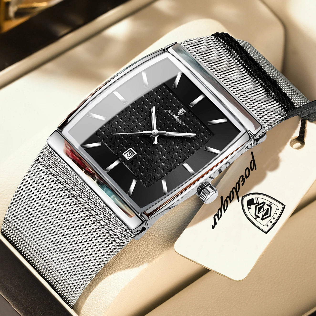 POEDAGAR Luxury Men Watch Date Waterproof Luminous Man Wristwatch