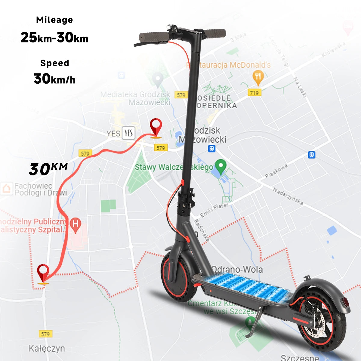 350W Adult Electric Scooter 36V 10.4Ah Escooter Kick Scooter