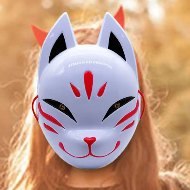 Halloween FoxMask Lightweight Cosplay Animal Face Cover Hair Accessory