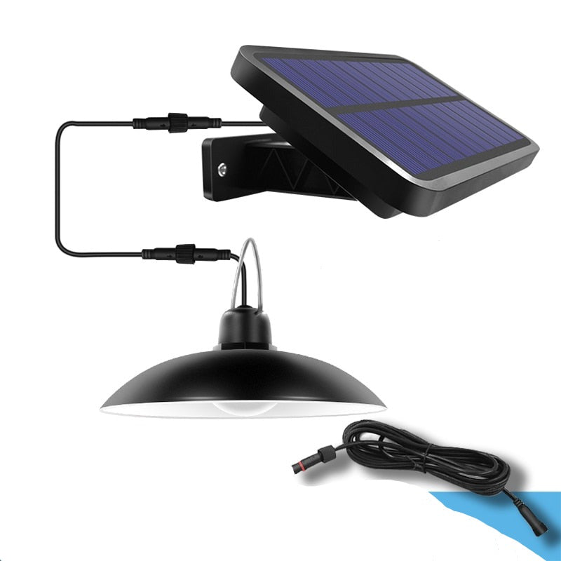 Waterproof Double Head Solar Pendant Light Outdoor Indoor Solar Lamp