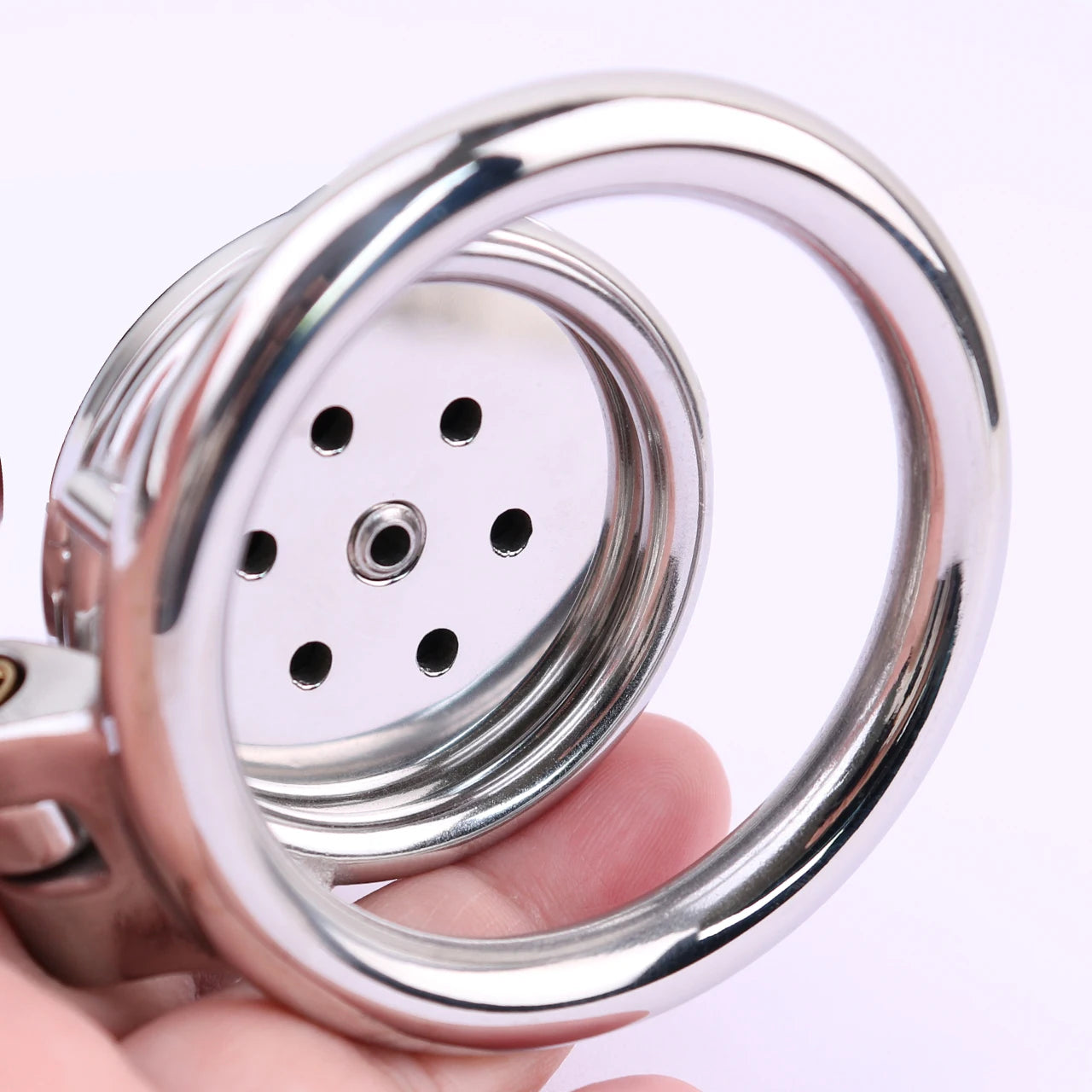 Flathead Flat Chastity Cage with 7.8 Inch Big Dildo Attachment for Men Adult
