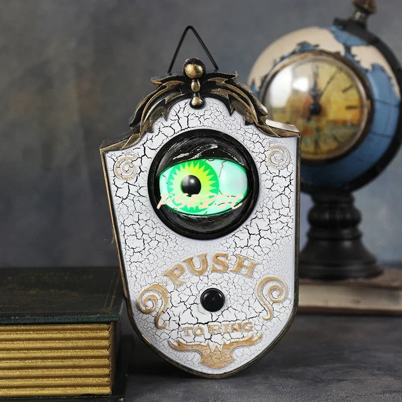Halloween One Eyed Doorbell Decoration LED Electric Light Emitting Sound Eyeball