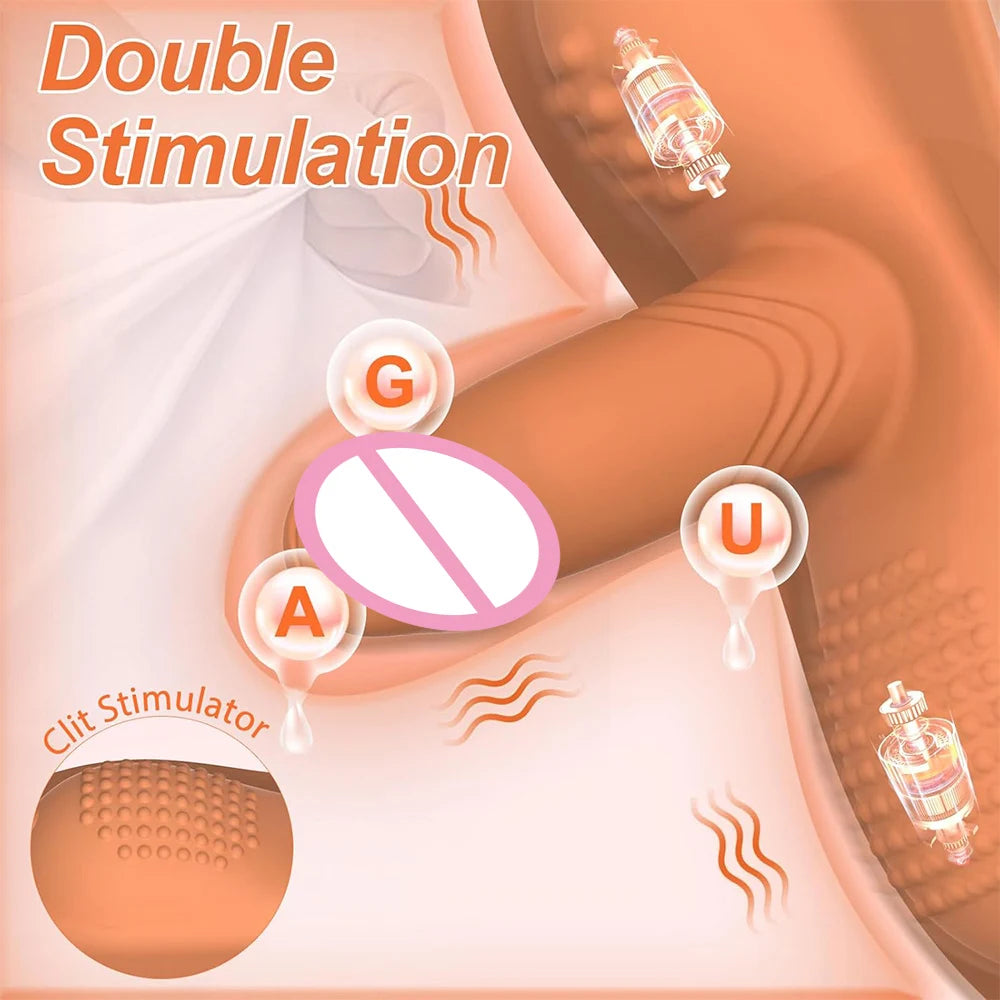 Big Sit and Ride Vibrators Dildo Remote Control Clit Anal G Spot Stimulator