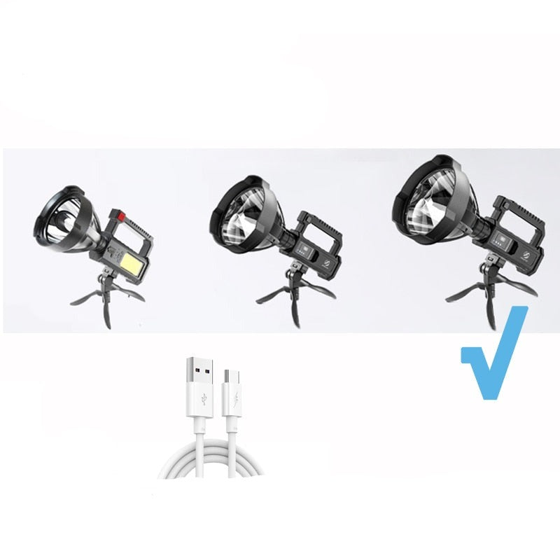 Rechargeable High Power Led Flashlights Ultra-long Lighting Distance