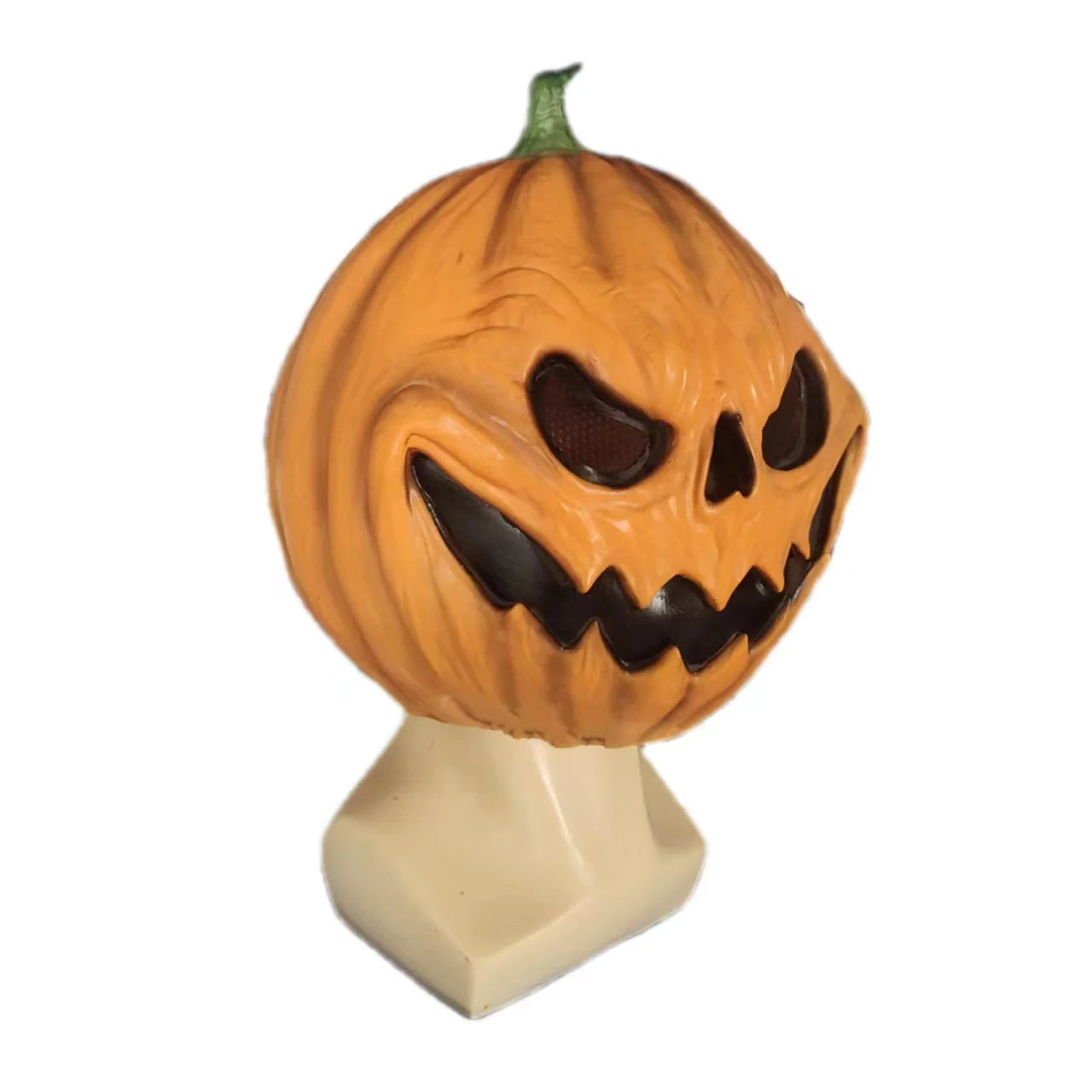 1 horror-style Halloween pumpkin-themed headgear mas latex realistic pumpkin