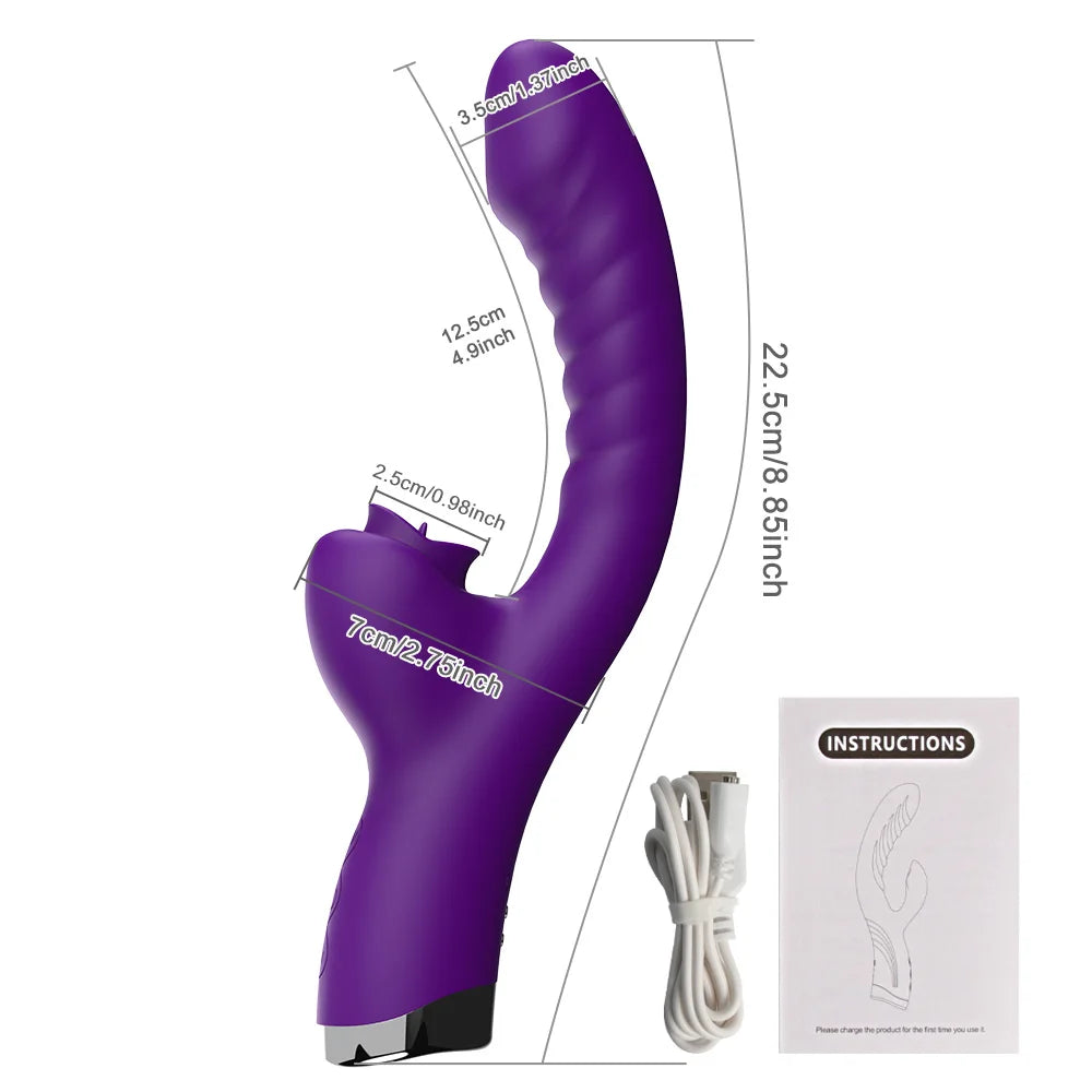 Tongue Licking Clitoris Vibrator For Women Dildo Female G Spot Clitoral Stimulator
