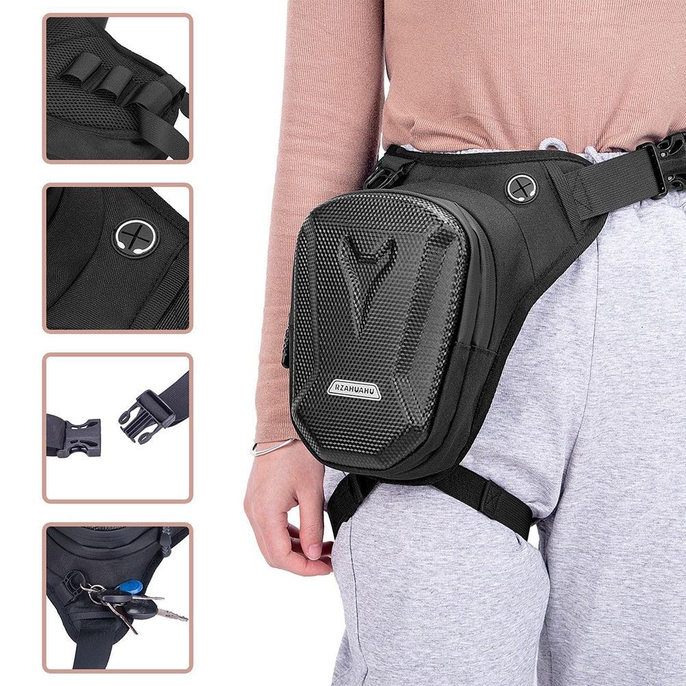 Motorcycle Drop Waist Leg Bag Portable Waterproof EVA Leg Side Bag