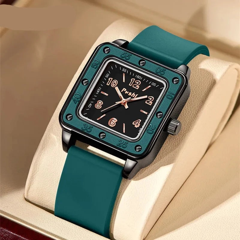 Fashion Casual Quartz Wristwatches Silicone Strap Women's Business Watch