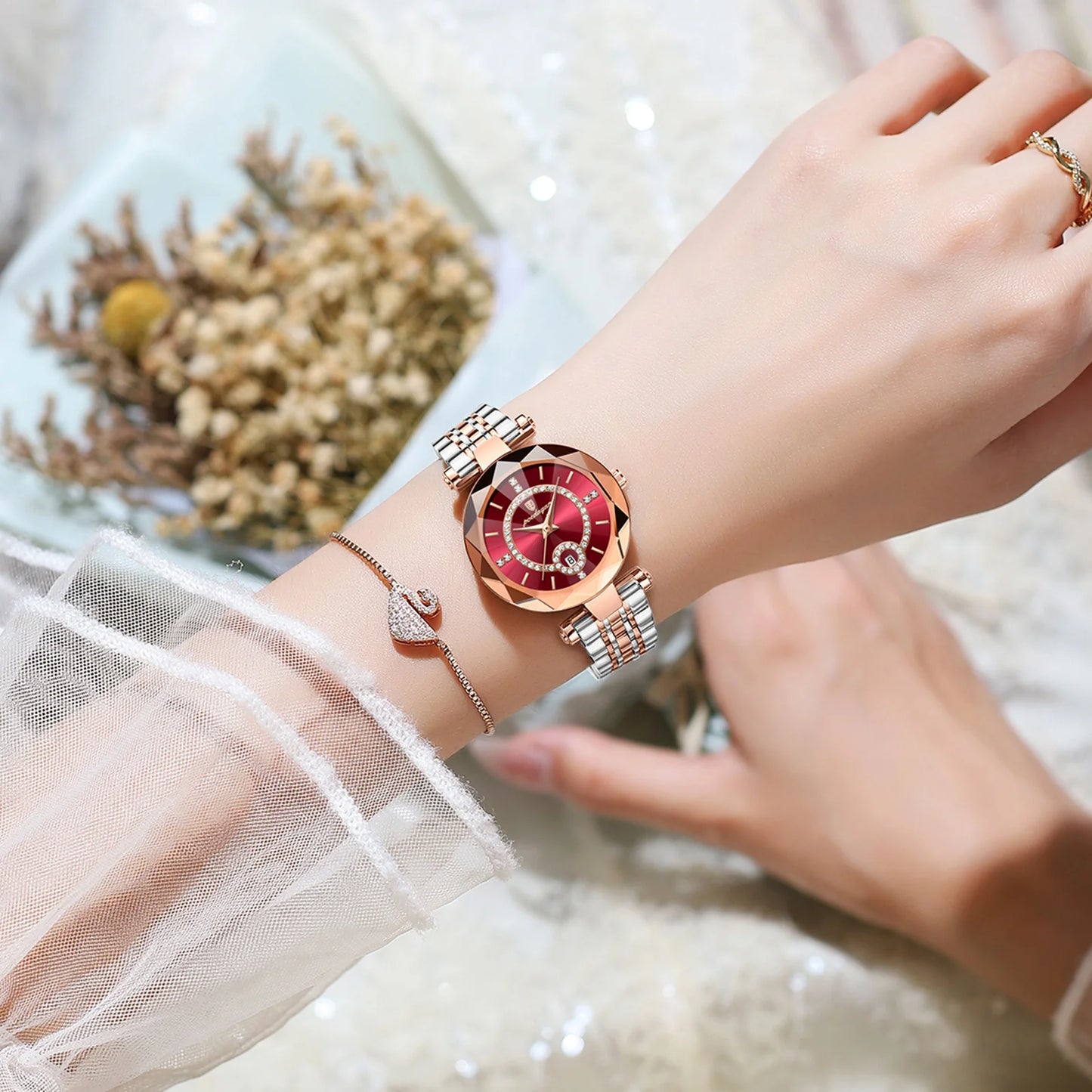 POEDAGAR Watches For Woman Waterproof Stainless Steel Ladies Watch