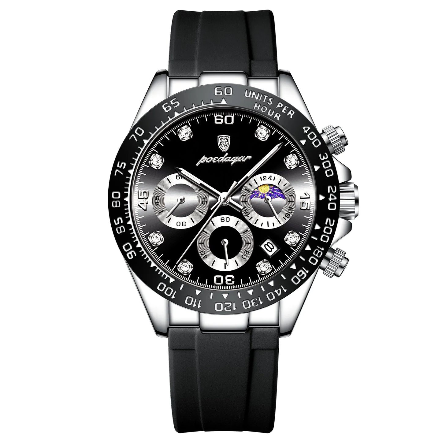 POEDAGAR Luxury Men Wristwatch Waterproof Luminous Date Men's Watch