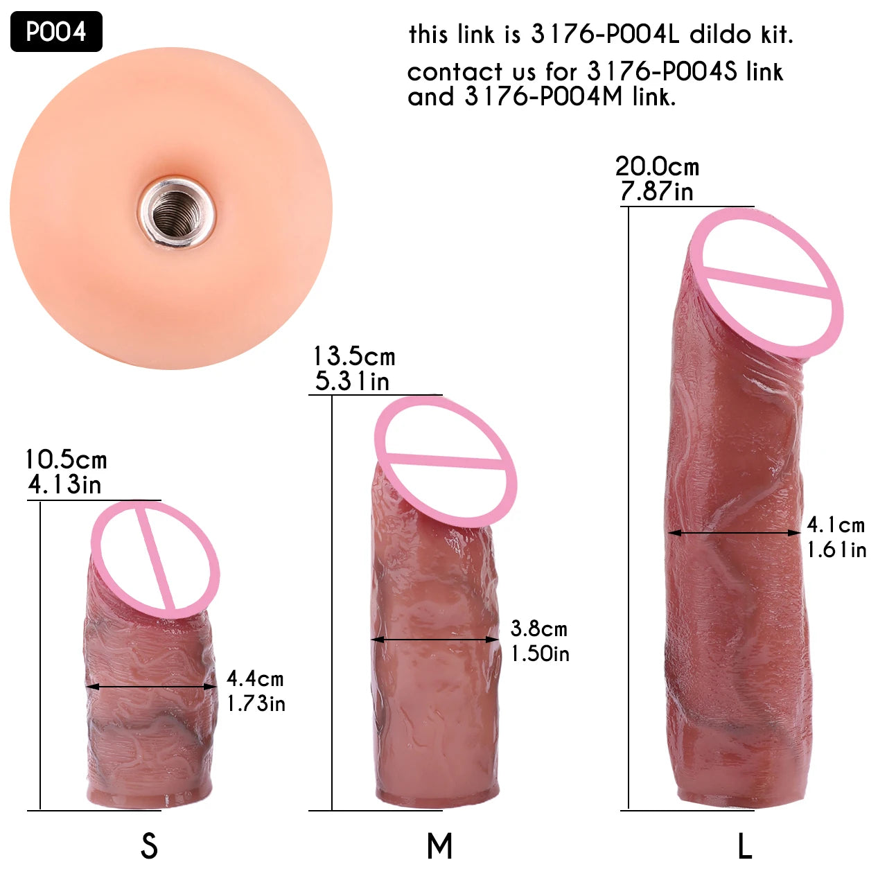 Flathead Flat Chastity Cage with 7.8 Inch Big Dildo Attachment for Men Adult
