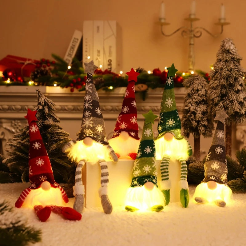 Glowing Gnome Christmas Faceless Doll Merry Christmas Home Decoration