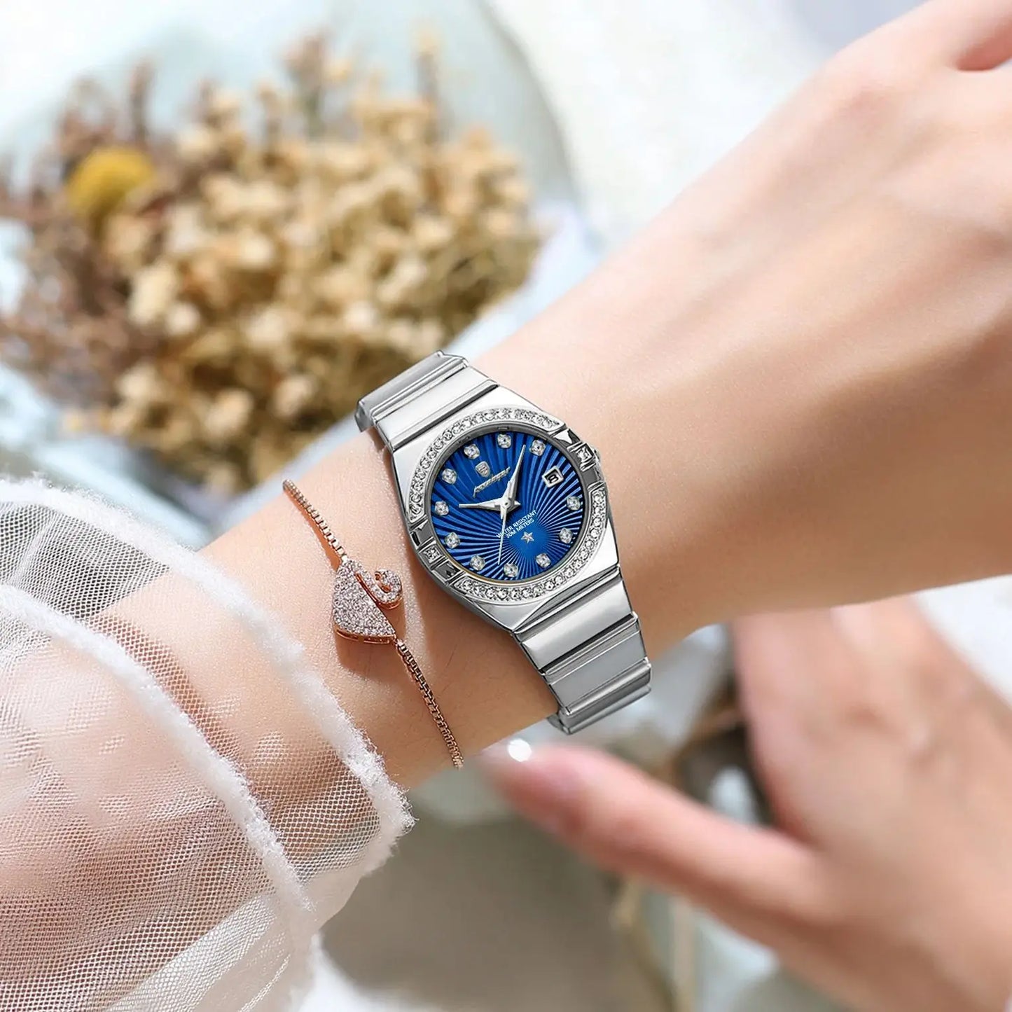 POEDAGAR Luxury Trendy Ladies Watch Luminous Waterproof Woman Watch