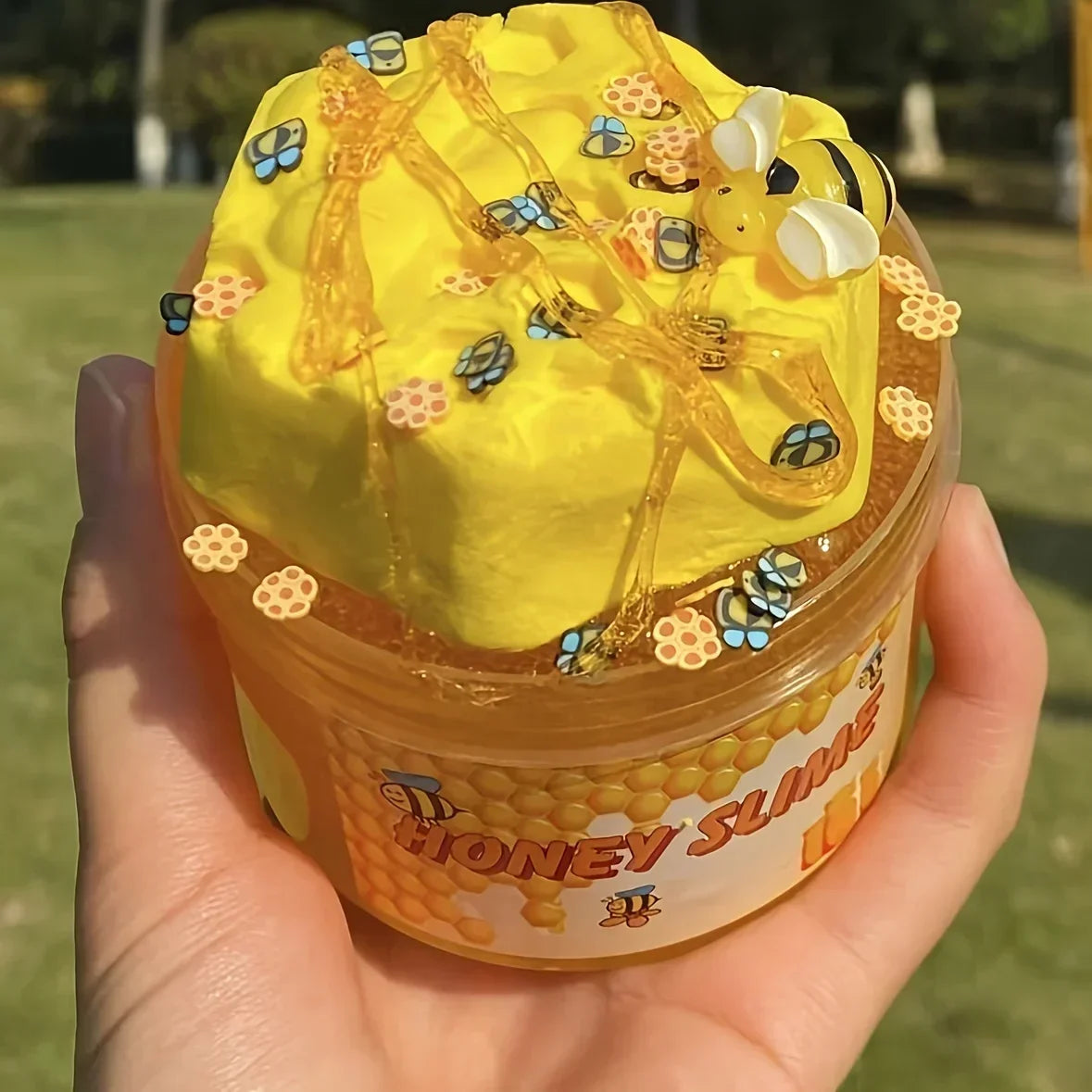 Honey Slime Set Honeycomb DIY Slime Kit Premade Crystal Toy Set