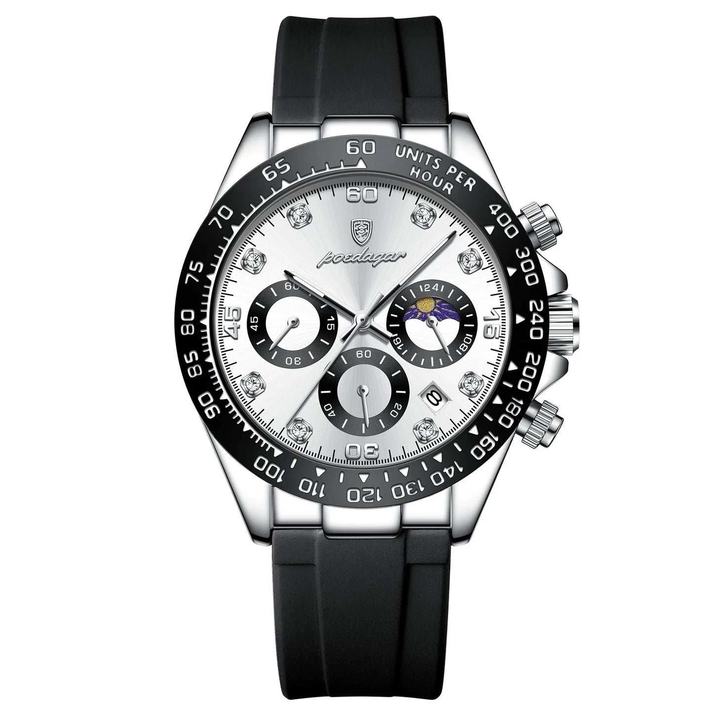 POEDAGAR Luxury Men Wristwatch Waterproof Luminous Date Men's Watch
