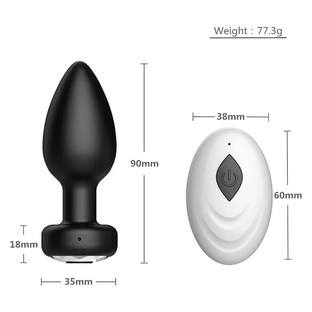 Female wireless Remote Vibrating Butt Plug Anal Vibrator Sex Toys for Women Ass