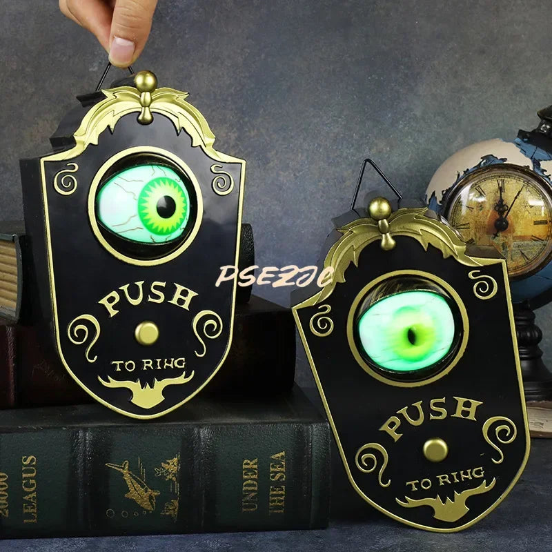 Halloween One Eyed Doorbell Decoration LED Electric Light Emitting Sound Eyeball
