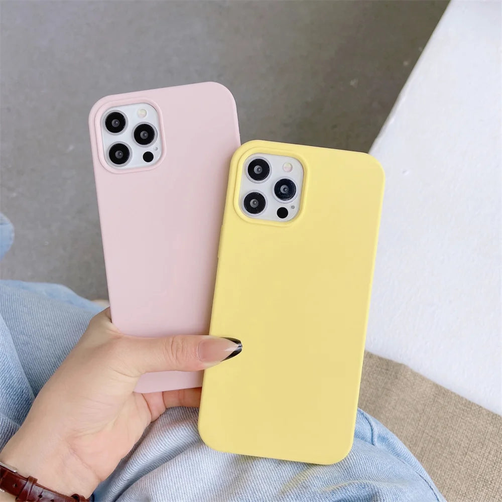 Luxury Original Silicone Case for Apple iPhone 16 15 14 Plus Official Cases