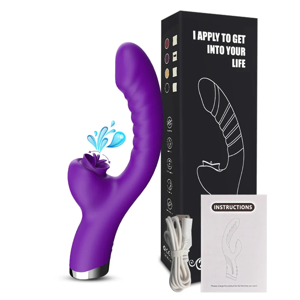 Tongue Licking Clitoris Vibrator For Women Dildo Female G Spot Clitoral Stimulator
