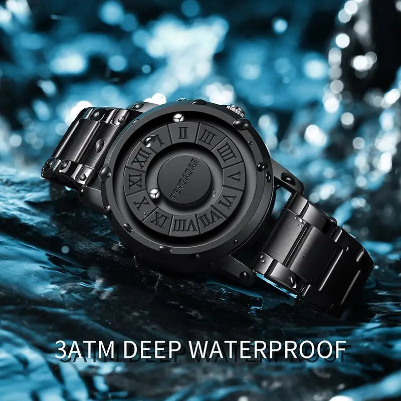 Luxury Watch Men Creative Scrolling Pointer Magnetic Force Sport Watch