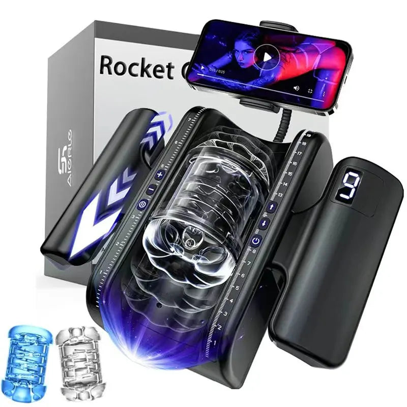 Automatic Male Masturbator Cup 10 Thrusting&Vibration Modes Heating Function