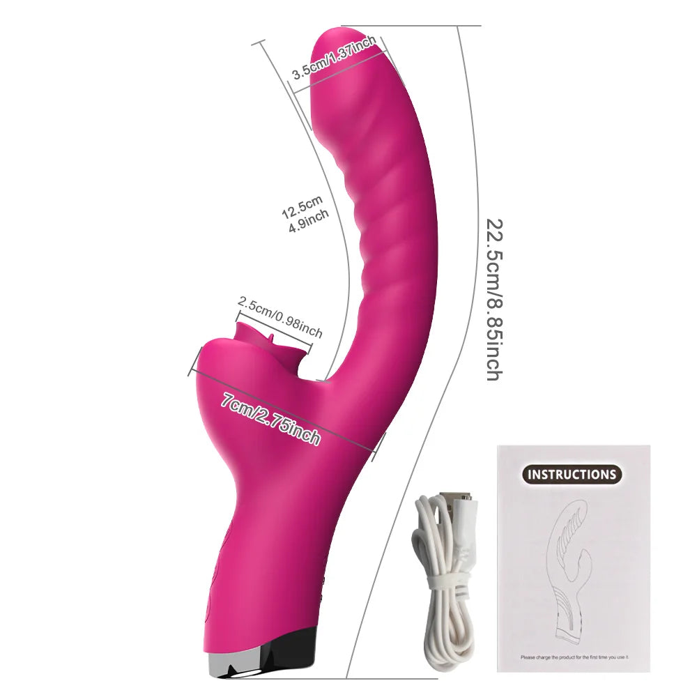 Tongue Licking Clitoris Vibrator For Women Dildo Female G Spot Clitoral Stimulator