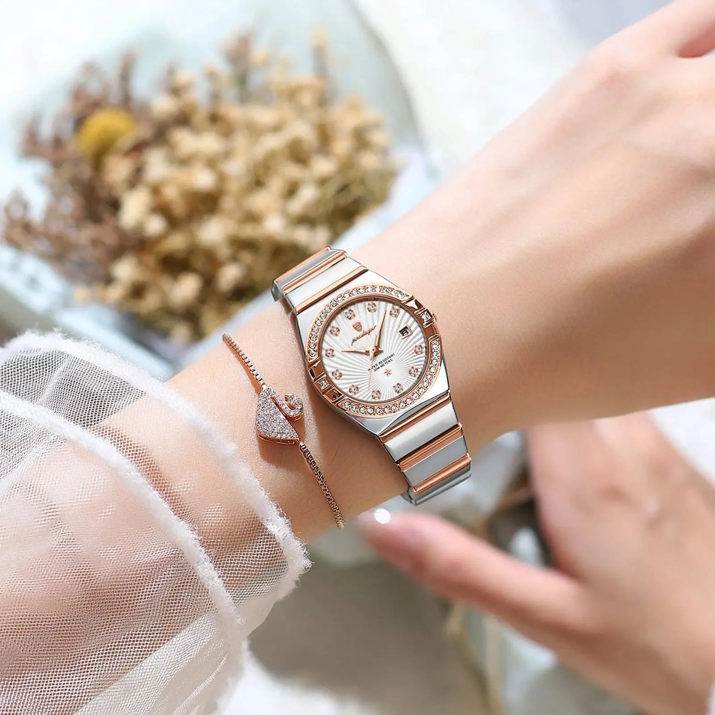 POEDAGAR Luxury Woman Wristwatch Waterproof Watch For Ladies